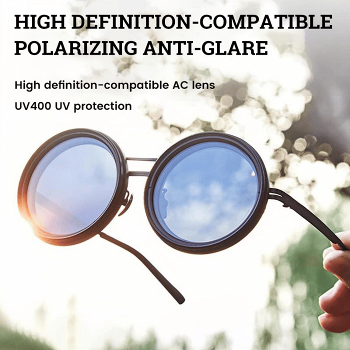 ⚡ 50K+ Sold 🔥 Selling Fast – Adjustable Tint Rounded Polarized Lenses Retro Sunglasses