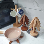 ⚡ 50K+ Sold 🔥Artisanal Wooden Coasters Trivets Set