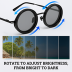 ⚡ 50K+ Sold 🔥 Selling Fast – Adjustable Tint Rounded Polarized Lenses Retro Sunglasses