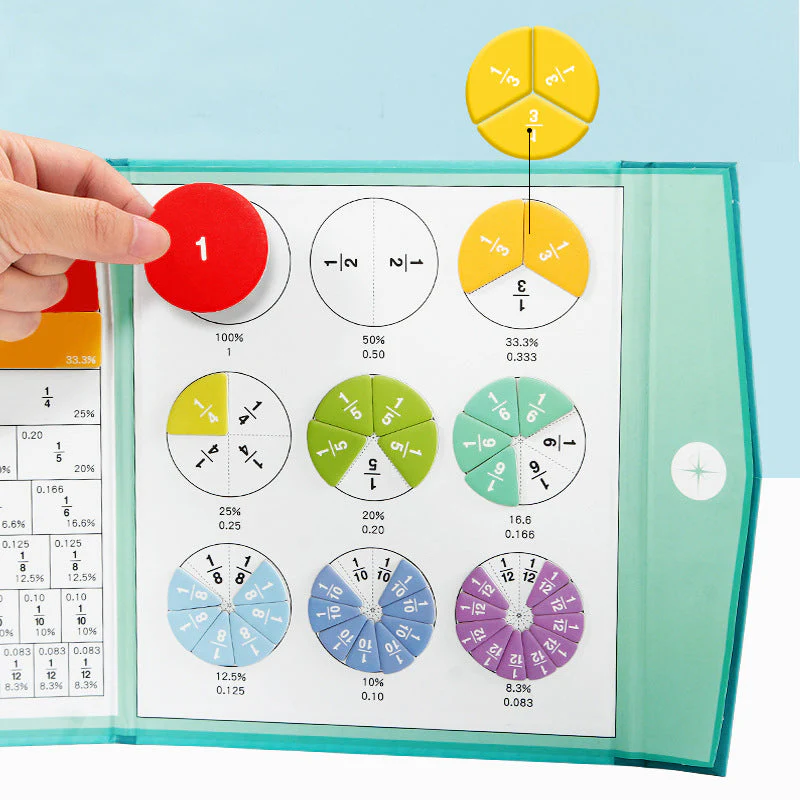 ⚡ 50K+ Sold 🔥 Selling Fast – Magnetic Fraction Educational Puzzle
