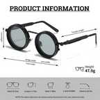 ⚡ 50K+ Sold 🔥 Selling Fast – Adjustable Tint Rounded Polarized Lenses Retro Sunglasses