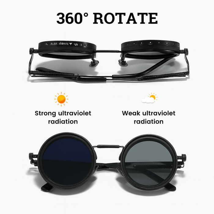 ⚡ 50K+ Sold 🔥 Selling Fast – Adjustable Tint Rounded Polarized Lenses Retro Sunglasses