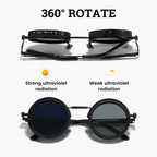 ⚡ 50K+ Sold 🔥 Selling Fast – Adjustable Tint Rounded Polarized Lenses Retro Sunglasses