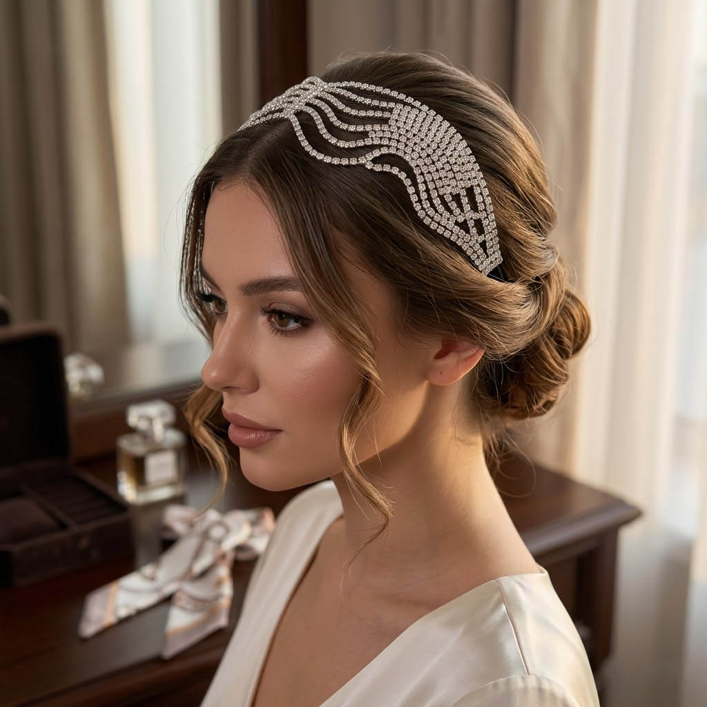 Multi-Layer Rhinestone Chain Headband