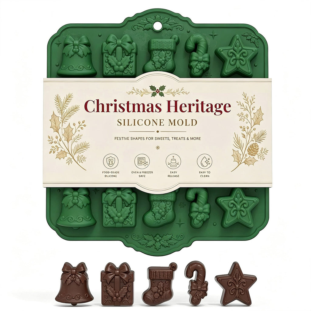 🎄 Christmas Heritage™ 20-Cavity Silicone Baking Mold