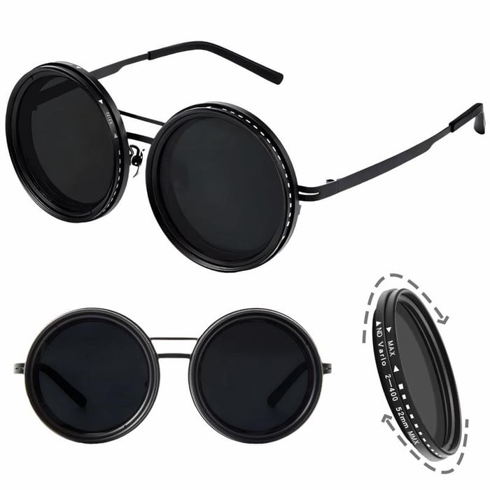 ⚡ 50K+ Sold 🔥 Selling Fast – Adjustable Tint Rounded Polarized Lenses Retro Sunglasses