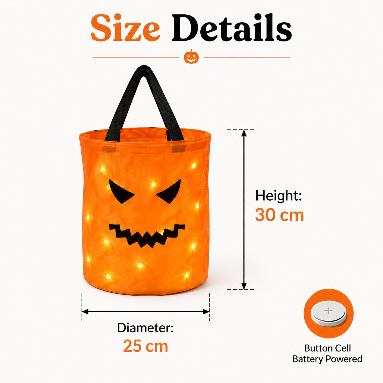 LED Glowing Pumpkin Gift Bag