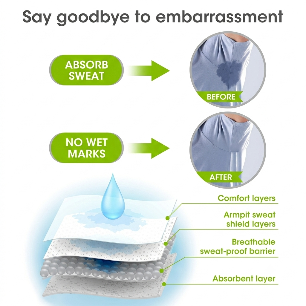 💧✨ Premium Underarm Sweat Pads – All-Day Protection