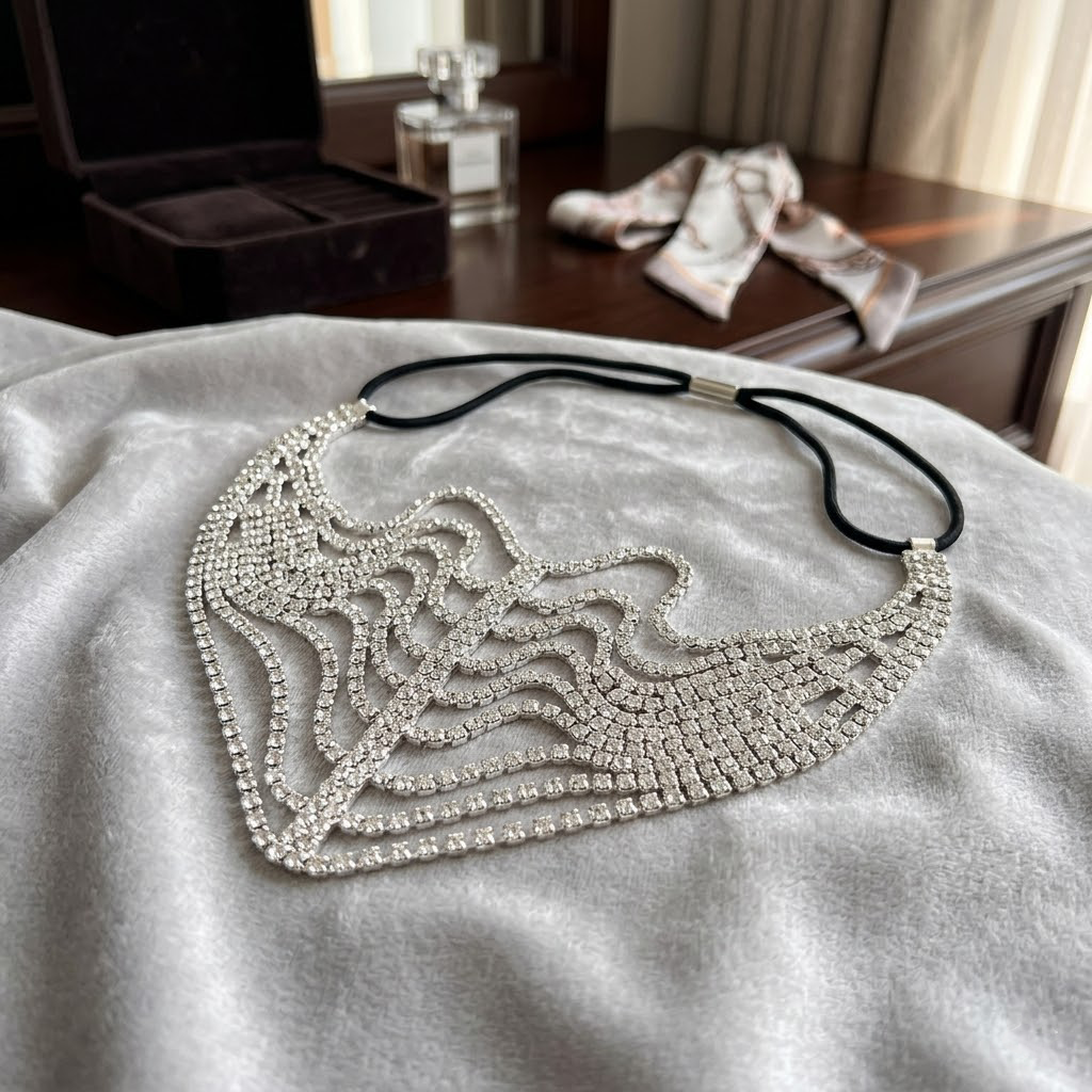 Multi-Layer Rhinestone Chain Headband