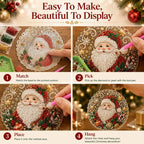 ✨ Christmas Pearl Diamond Art Hanging Ornament Kit | Luxury Flocked Canvas with Scratch-Resistant Non-Fading Pearl Beads DIY Handmade Holiday Hanging Decor 🎅💎