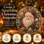 ✨ Christmas Pearl Diamond Art Hanging Ornament Kit | Luxury Flocked Canvas with Scratch-Resistant Non-Fading Pearl Beads DIY Handmade Holiday Hanging Decor 🎅💎