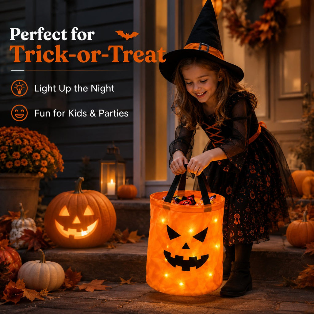 LED Glowing Pumpkin Gift Bag